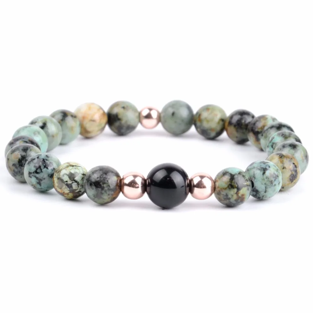 Браслеты Будды для мужчин Boho из натурального камня браслеты лавы и бусин женщин