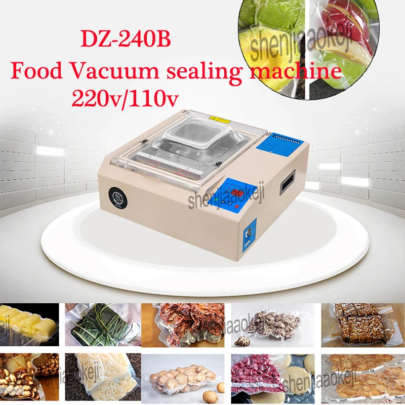 

DZ-240B Small fruit Vacuum sealer food vacuum packaging machine vacuum packager wet and dry dual-use vacuum sealing machine