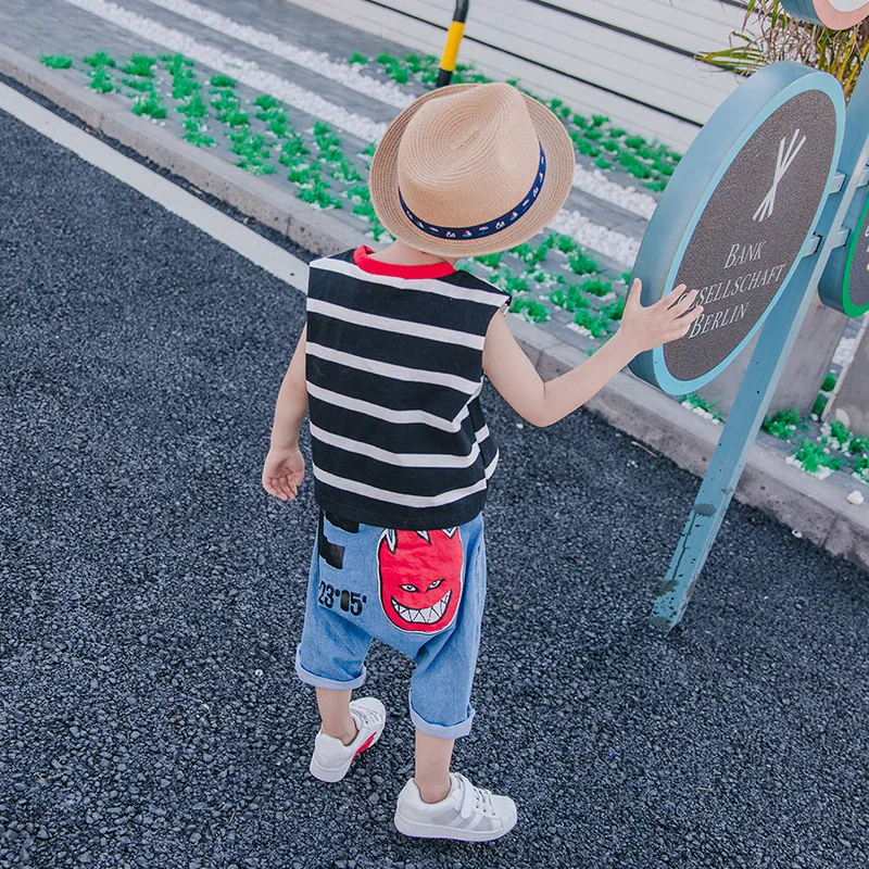 Мальчиков Штаны Лето 2018 новые детские штаны Летние повседневные шаровары для