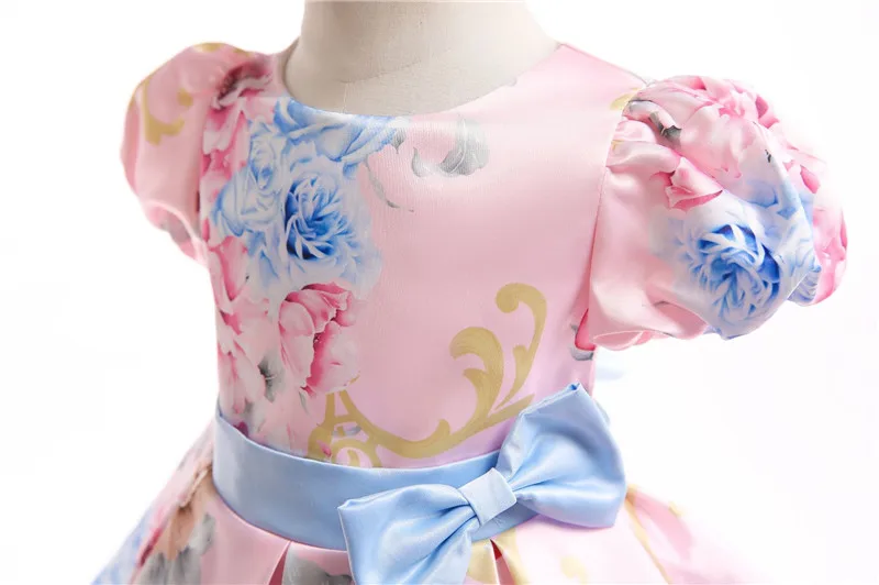 Платья снежной принцессы для маленьких девочек Детское торжественное платье с