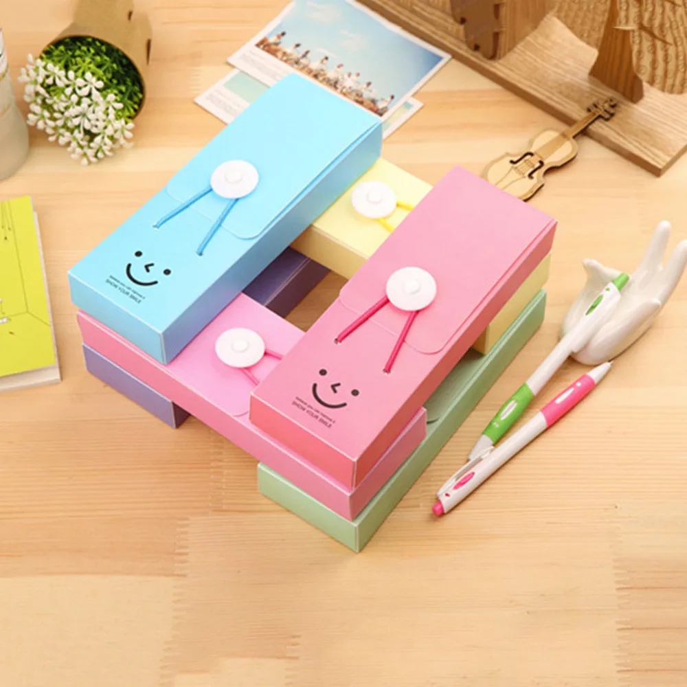 Student Kids Cute Candy Color Plastic Simple Pen Pencil Case | Канцтовары для офиса и дома