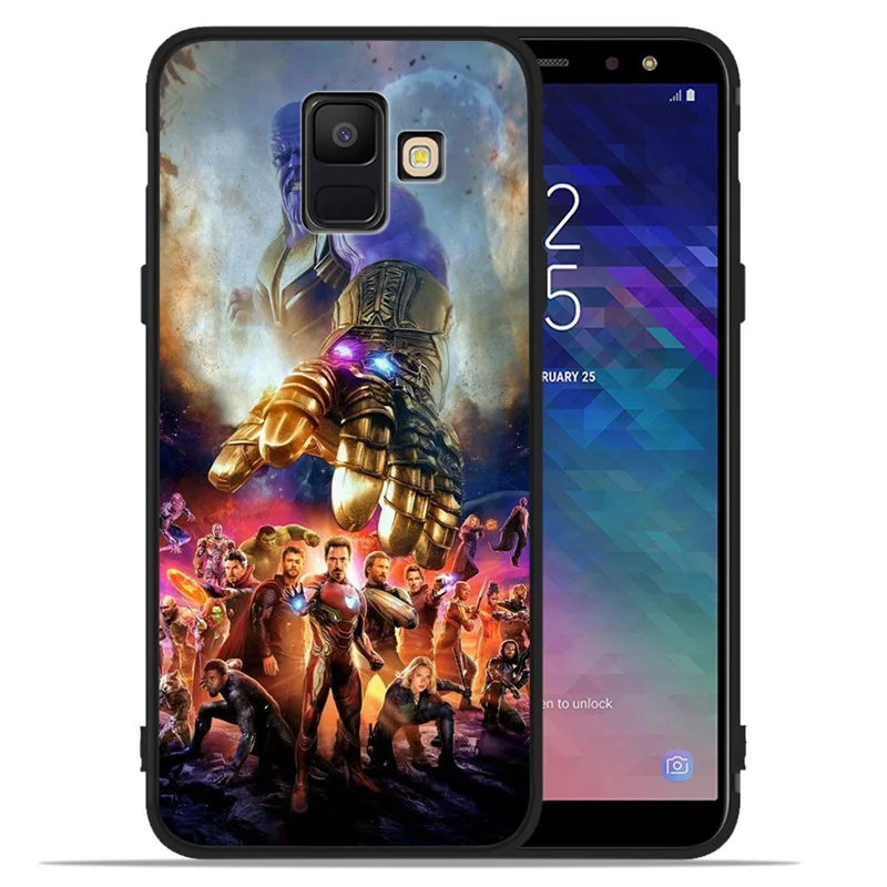 С подвесками в виде милых с принтами "Marvel", "Мстители", Groot для samsung Galaxy A9 A8 A7 A6 A5 A3 J3 J4 J5 J6 J8 плюс чехол для телефона чехол Coque Etui