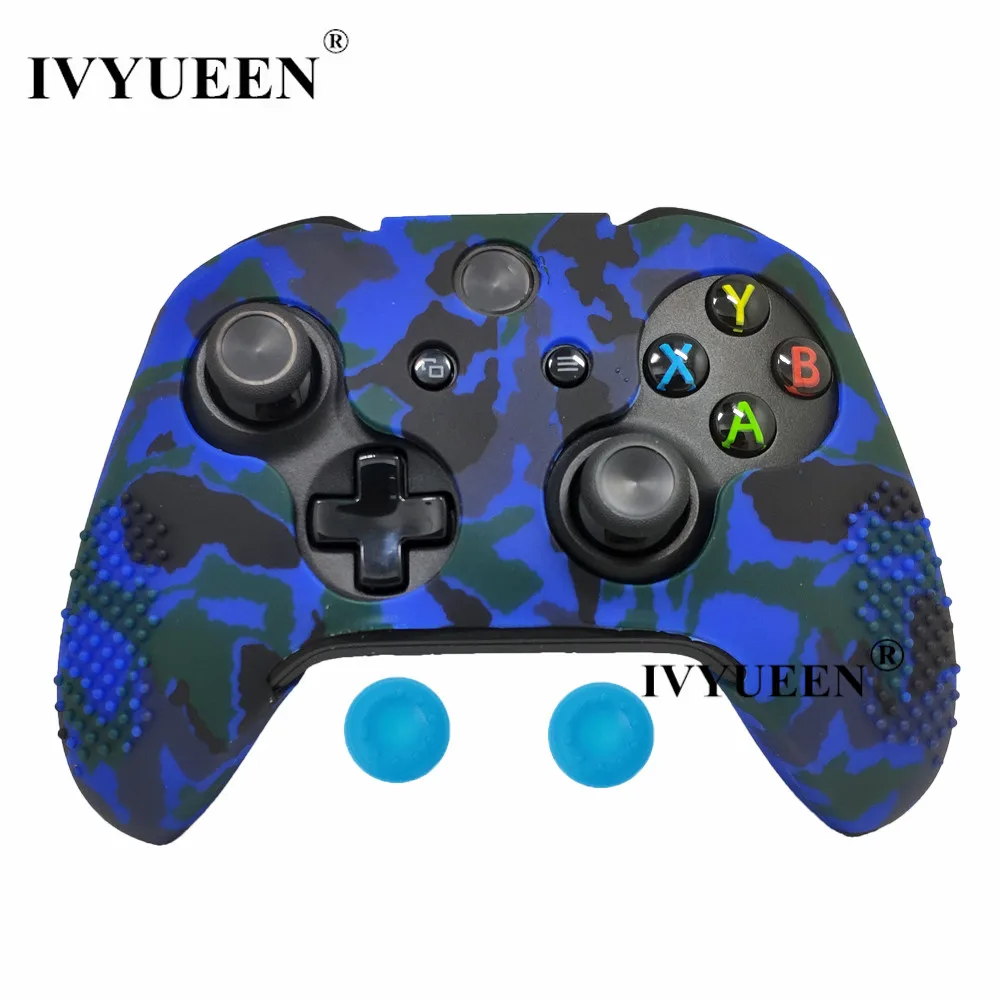 Blue Camo IVYUEEN настраиваемый защитный чехол для microsoft Xbox One X S тонкий контроллер с ручкой для большого пальца - Цвет: Blue Camo