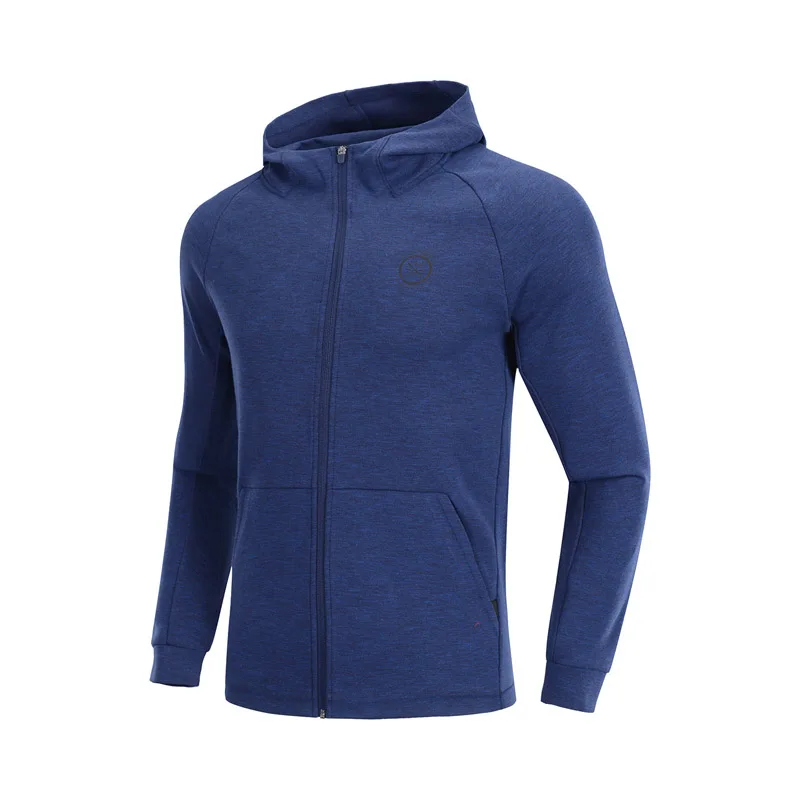 Мужская толстовка с капюшоном Li Ning удобная спортивная куртка из 66% хлопка 34%