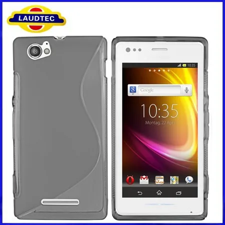 Wholesale - 1000pcs/lot S Line Wave Soft TPU Gel Case for Sony Xperia M soft Cover Free shipping |