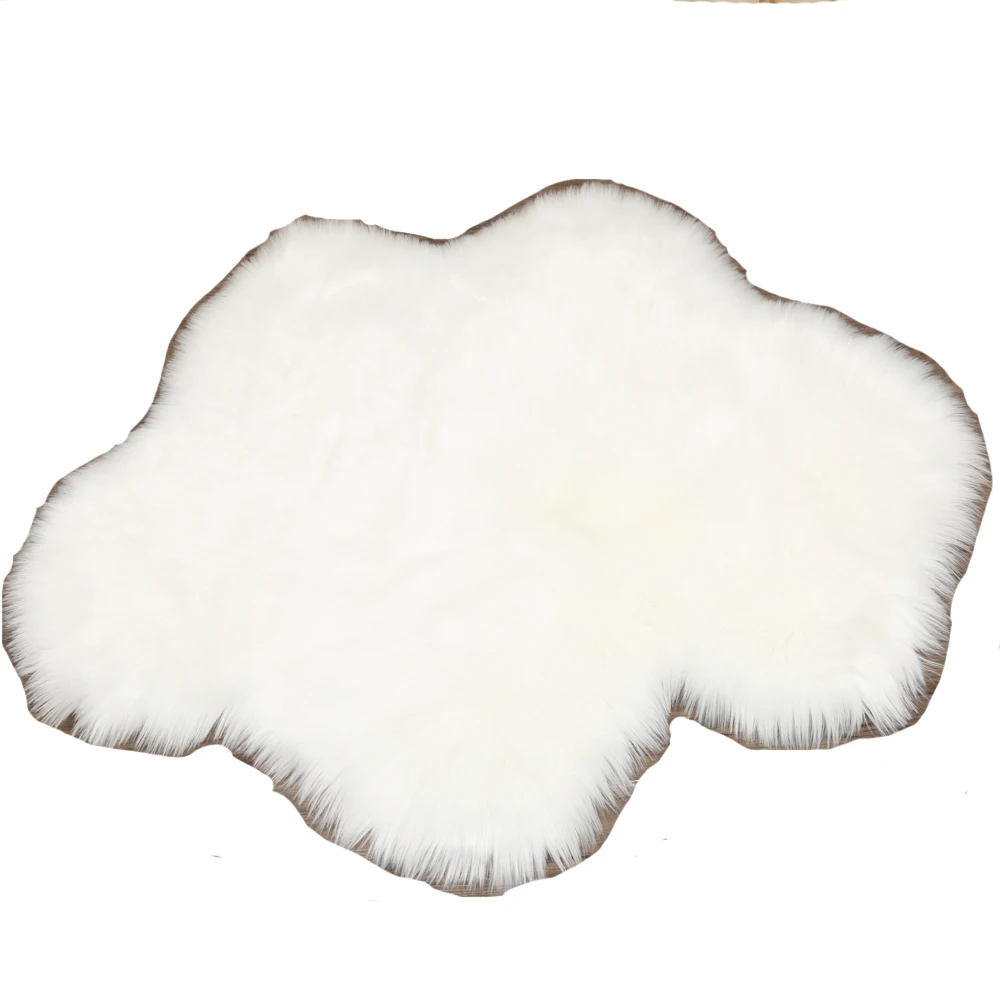 2018 new flower cloud shape Sheepskin Rug Chair Cover Bedroom Mat faux leather Warm Hairy Carpet Fur Area Rugs | Дом и сад
