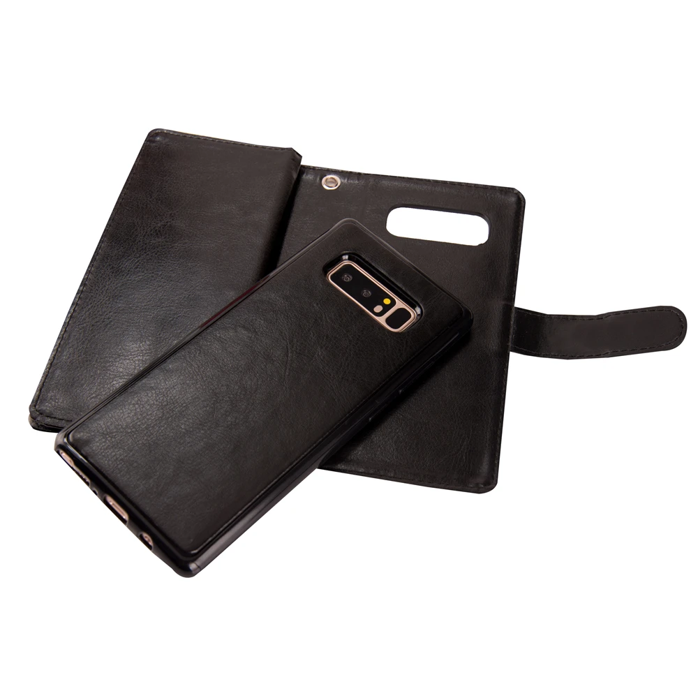 Многофункциональный кошелек сумка чехол для Galaxy Note 8 9 отделений карт кожаный Samsung