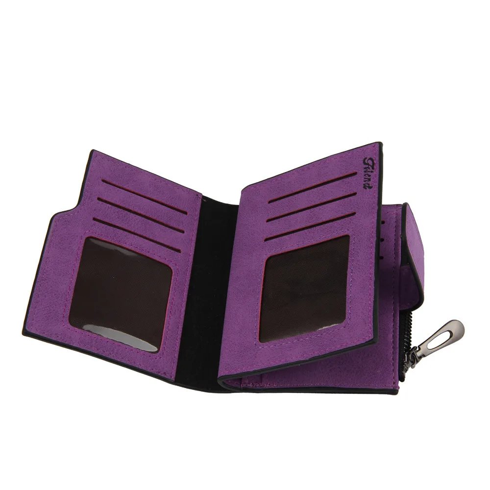 Модные женские бумажники компактный складной кожаный мини кошелек с отделением