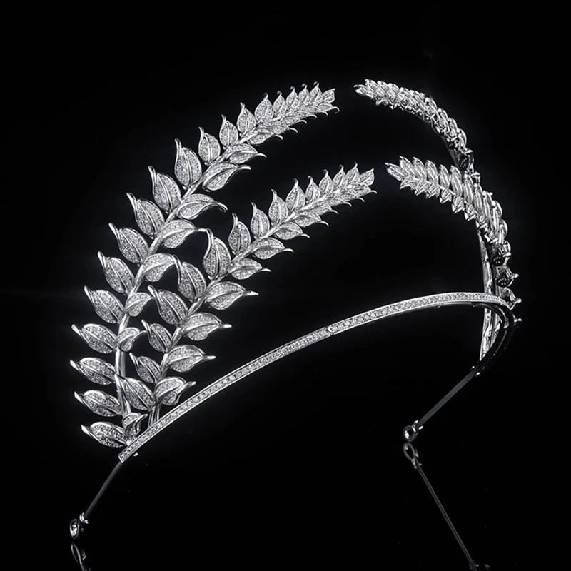 HIMSTORY большая выложенная цирконием Корона Полный кубический цирконий тиара CZ