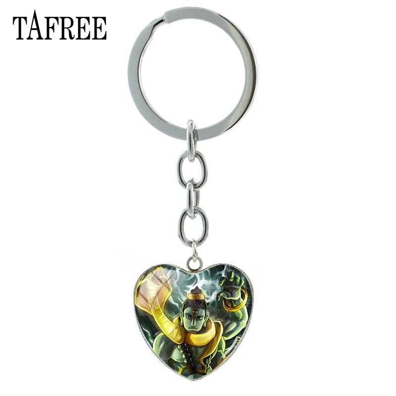 TAFREE религиозные Hinduism лорд Shiva Брелки Горячая распродажа сердце кулон брелок