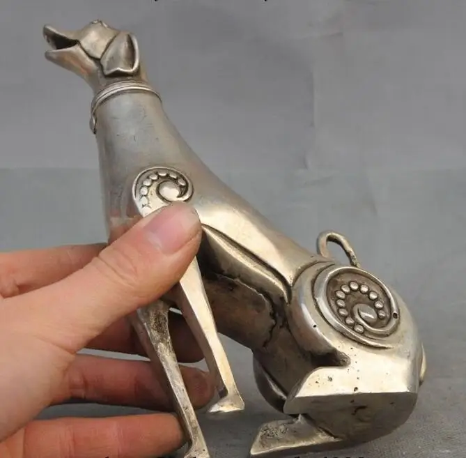 Китайская Серебристая итальянская Борзая Собака фэншуй статуя собачьего