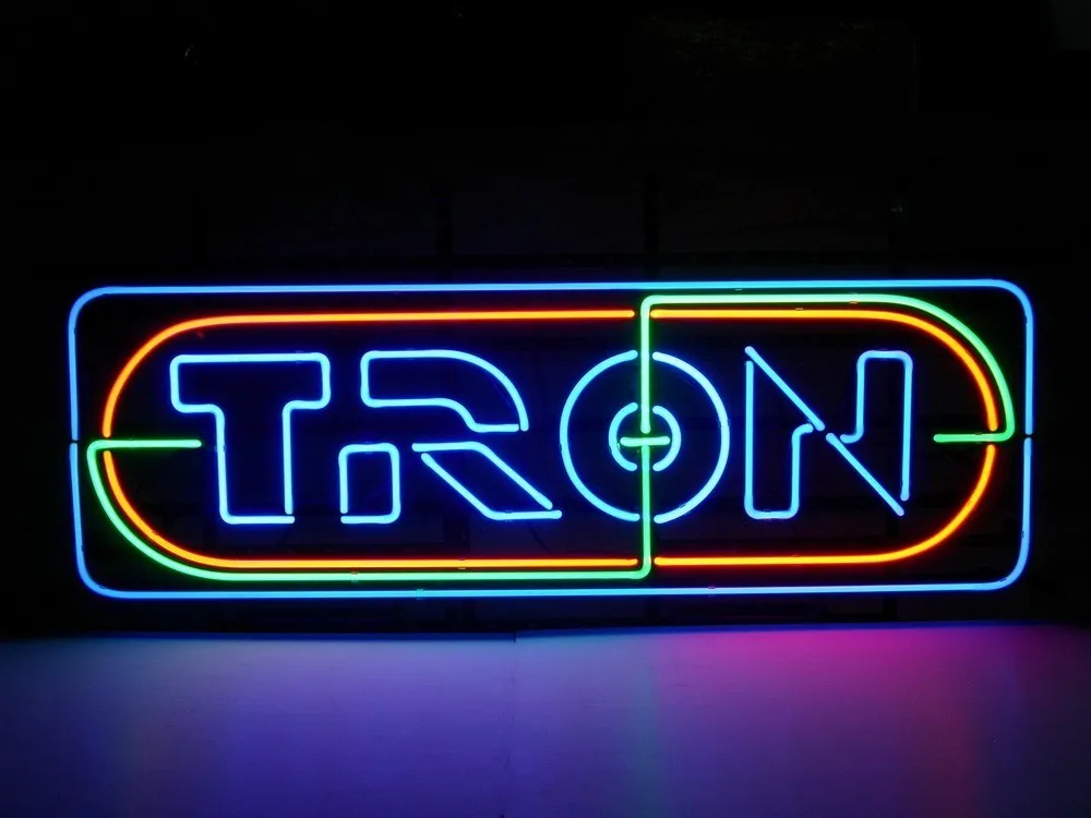 

Custom TRON Glass Neon Light Sign Beer Bar