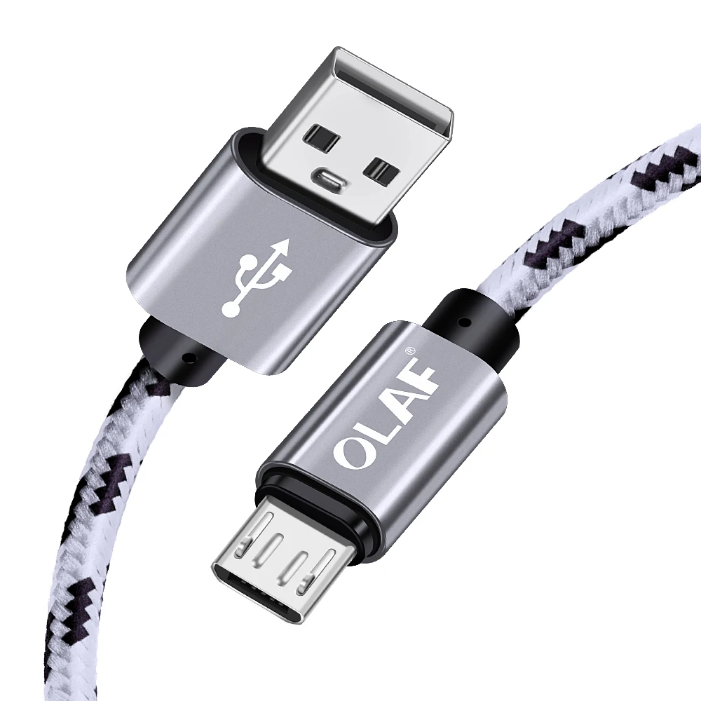 Олаф нейлоновая оплетка 2.4A type C Micro USB кабель для быстрой зарядки для samsung S7 S8 S9 plus Note 8 9 huawei Xiaomi mi8 USB-C кабель