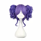 Короткий парик MCOSER 35 см с двумя хвостиками, синтетический синий, розовый, черный, 6 цветов, 100% высокотемпературное волокно, бесплатная доставка, парик-301