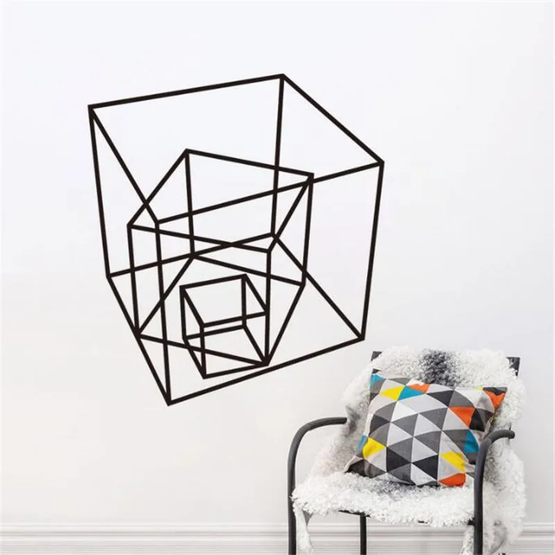 IDFIAF Geometric Bear Wall Decal Not all who wander are lost Sticker Art Decor Origami Design Mural quotes animal art | Дом и сад