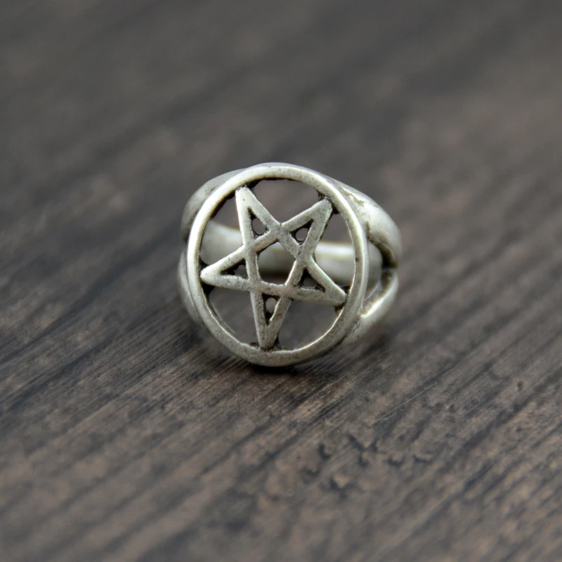 1 шт. пентаграмма кольцо палец звезда ювелирные изделия Женщины Gypsy Wiccan RG151 |