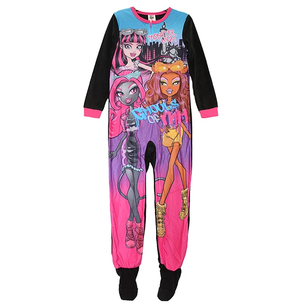 Многоцветный Дети большие размеры для девочек пижамы для девочек От 6 до 16 лет мультфильм косплей детей пижамы милый с капюшоном Pijamas - Цвет: Многоцветный