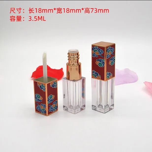 Новинка пустой тюбик для блеска губ 3 5 мл с крышкой 3D рисунка квадратная