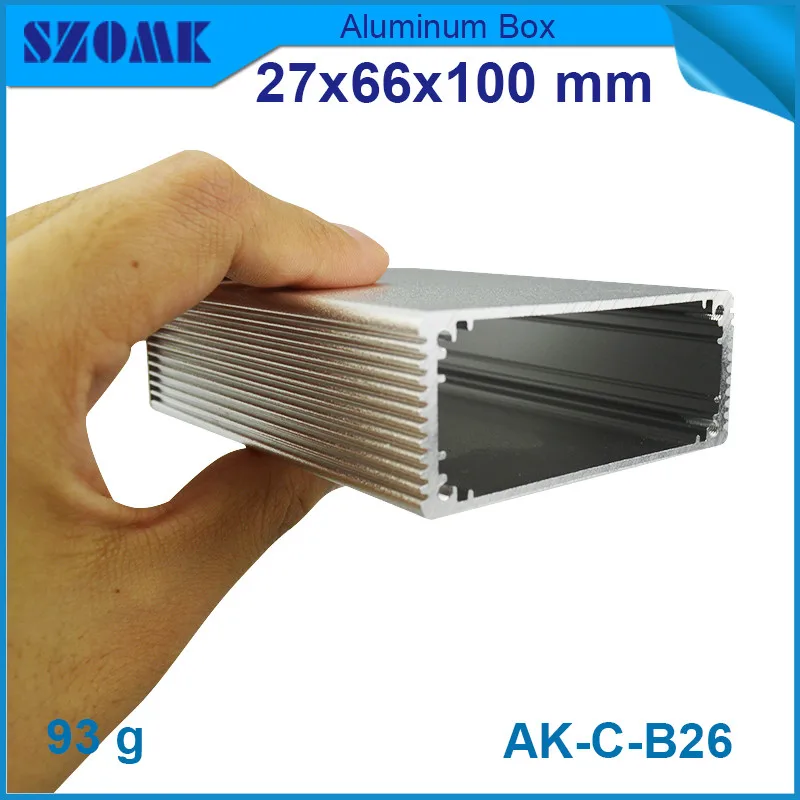 1 piece silver aluminium extruded housing heatsink meatal switch box 27x66x100mm | Обустройство дома
