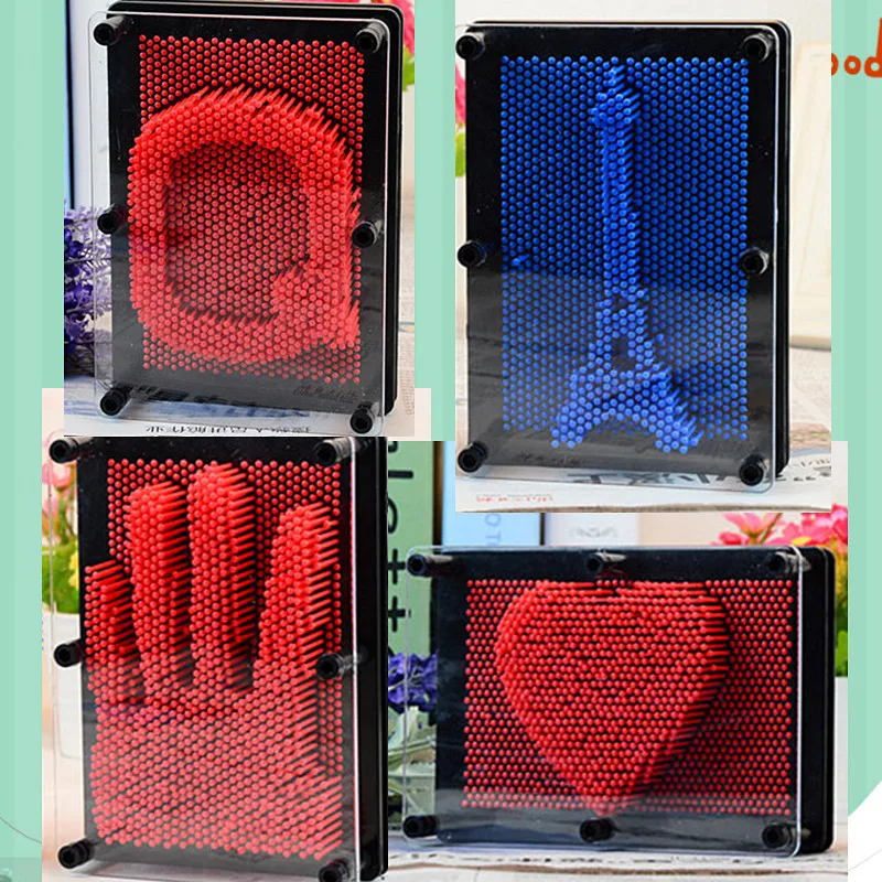 

Dropshipping Plastic Miniatures Toy Funny game Pinart 3D Clone Shape Pin Art Shoumo Variety Needle Get Face Palm Model