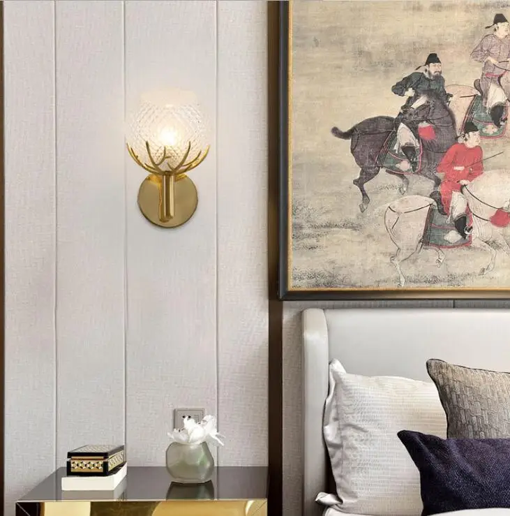 Американский светильник роскошные волшебные бобы Золотая художественная