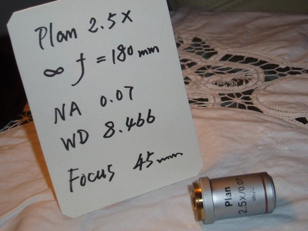 

2.5X Infinity plan objective for EUM-5000 series microscope
