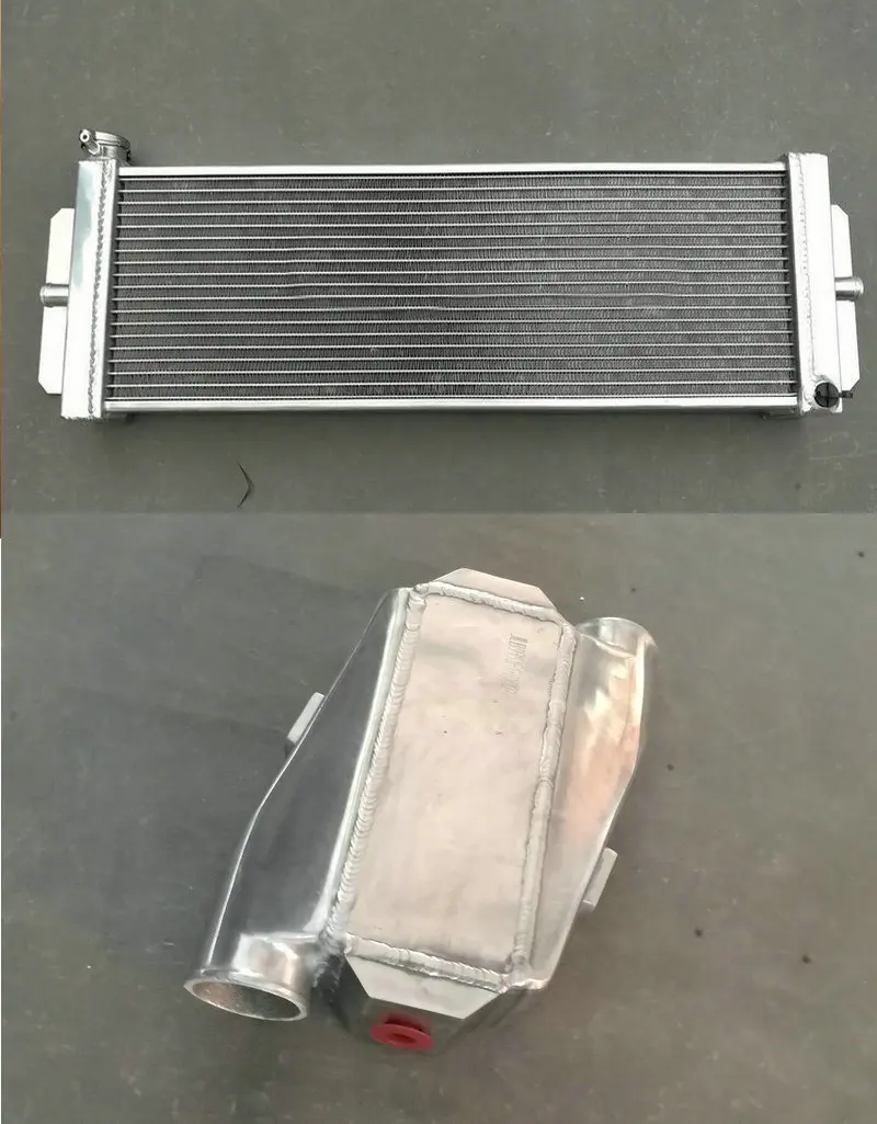 Heat Exchanger Inter Полностью жидкий алюминиевый охладитель воздуха в воду 180 Chargecooler 19 мм Барб и теплообменные вентиляторы радиатора для Silverado Mustang - Цвет: Heat Exchanger Inter