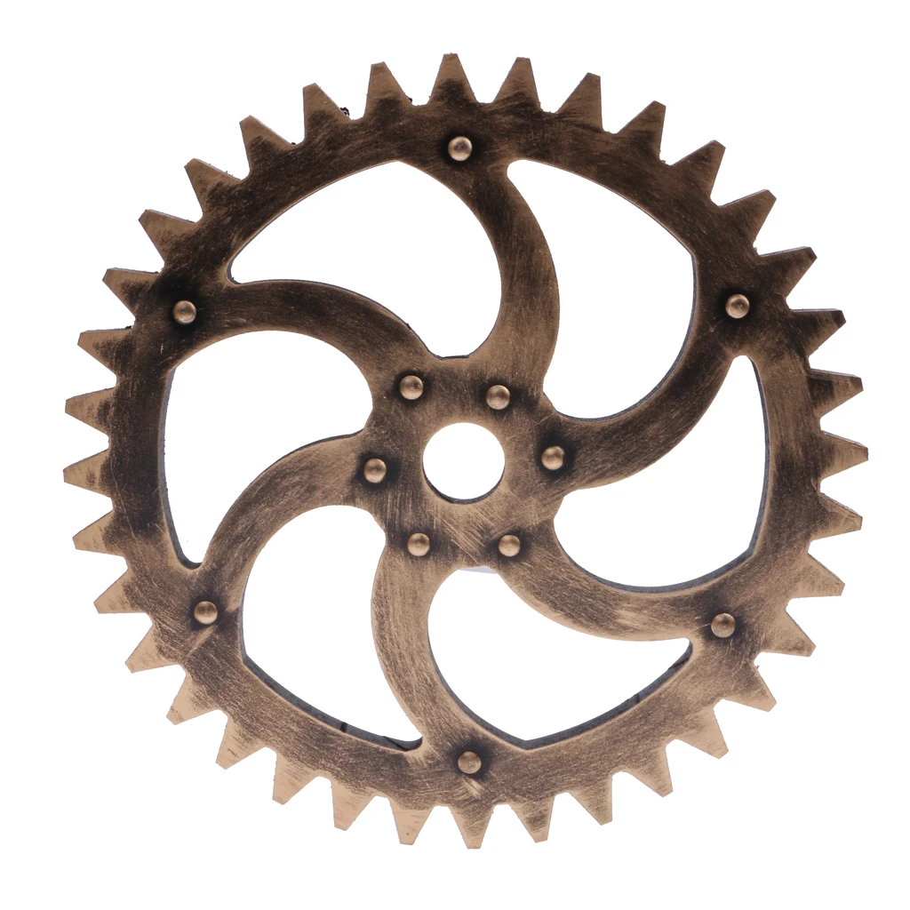 

29cm Wood Steampunk Gear Wheel for Home Bar Shops Wall Art Hanging Decors #C