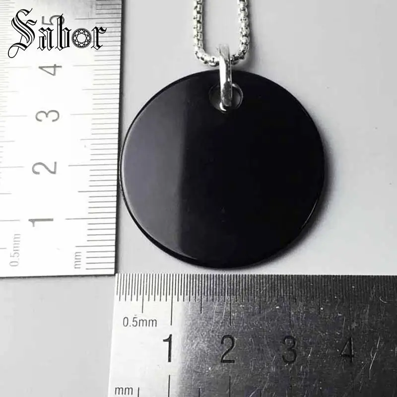 Ожерелье цепочка из оникса модное серебряное ожерелье подарок для мужчин женщин