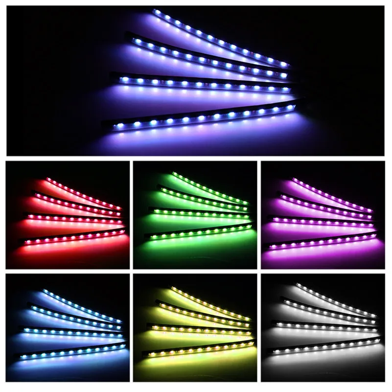 16 цветов RGB светодиодный светильник декоративные лампы автомобильный