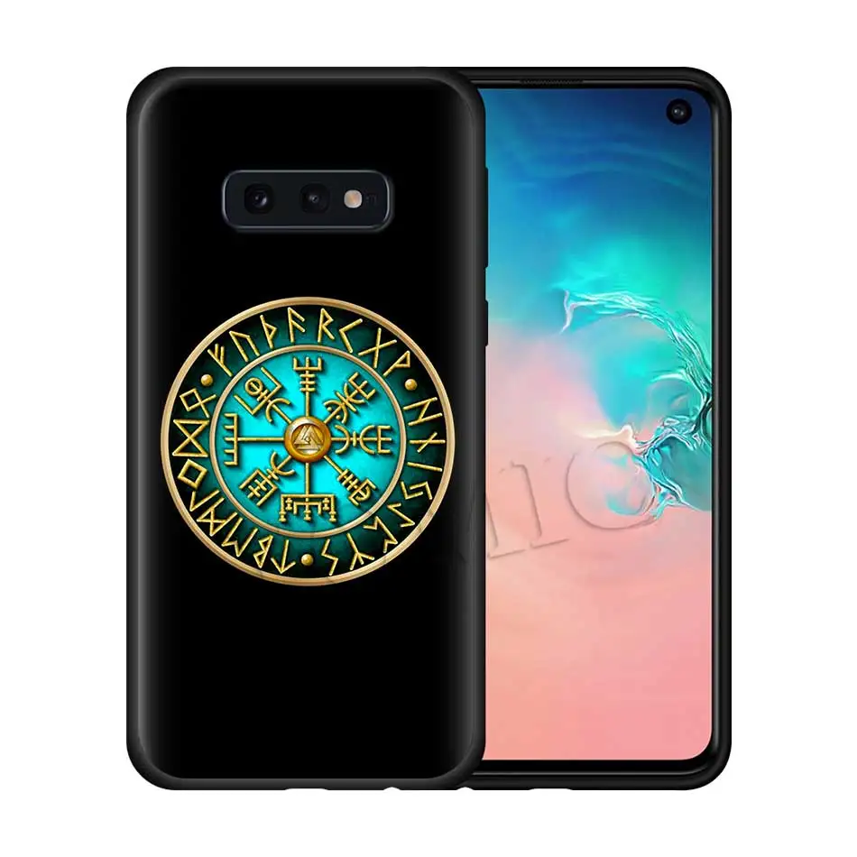 

Viking Vegvisir Odin Nordic Black TPU Phone Case for Samsung Galaxy S20 FE S21 S10 Note 20 Ultra 10 Lite S9 Plus S8 S10e Cover