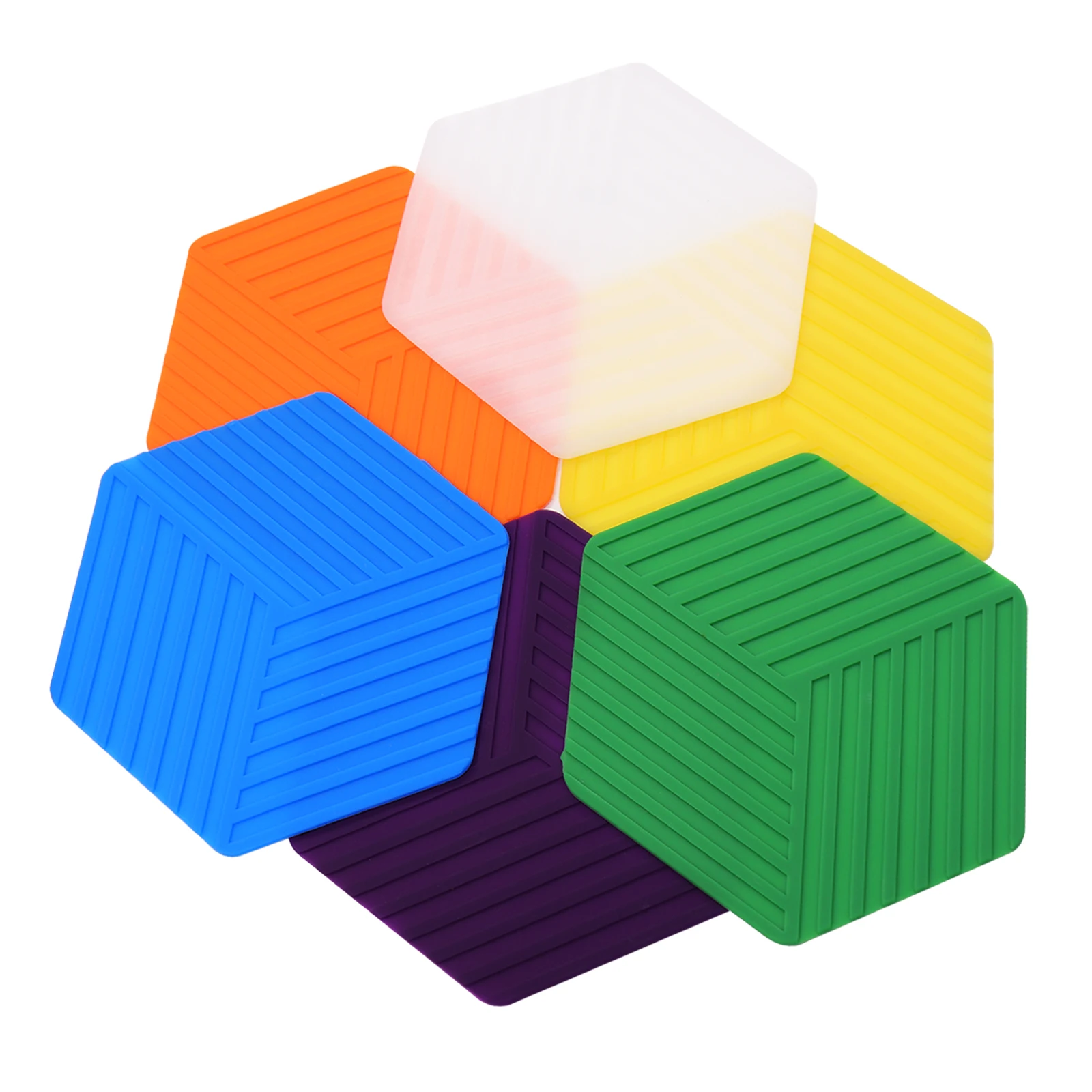 Heat Insulation Hexagon Silicone Non-slip Mat Coaster Cushion table Placemat Pot Holder Coffee Pads Kitchen Accessories supplies | Дом и сад