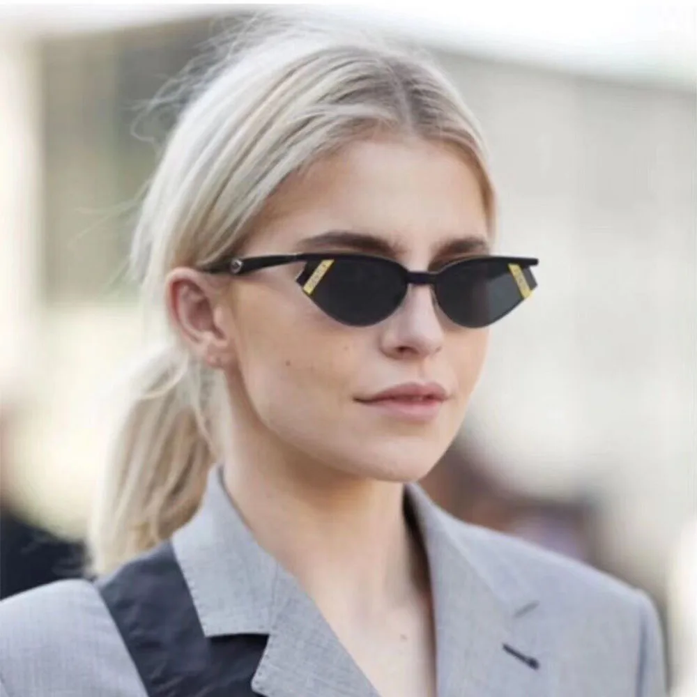 Триколор кошачий глаз солнцезащитные очки женские новые 2019 Весна Италия Бренд