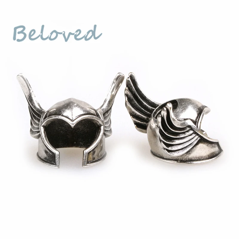 Ангел крылья шлем бусины античная латунь воин амулеты для мужчин изготовления