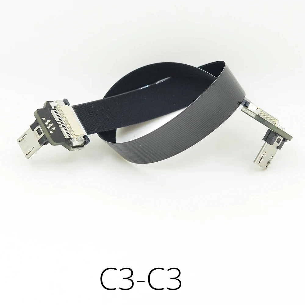 FFC USB 3. 0 Type c кабель FPV плоский тонкий ленточный FPC Кабель Micro 90 градусов к для