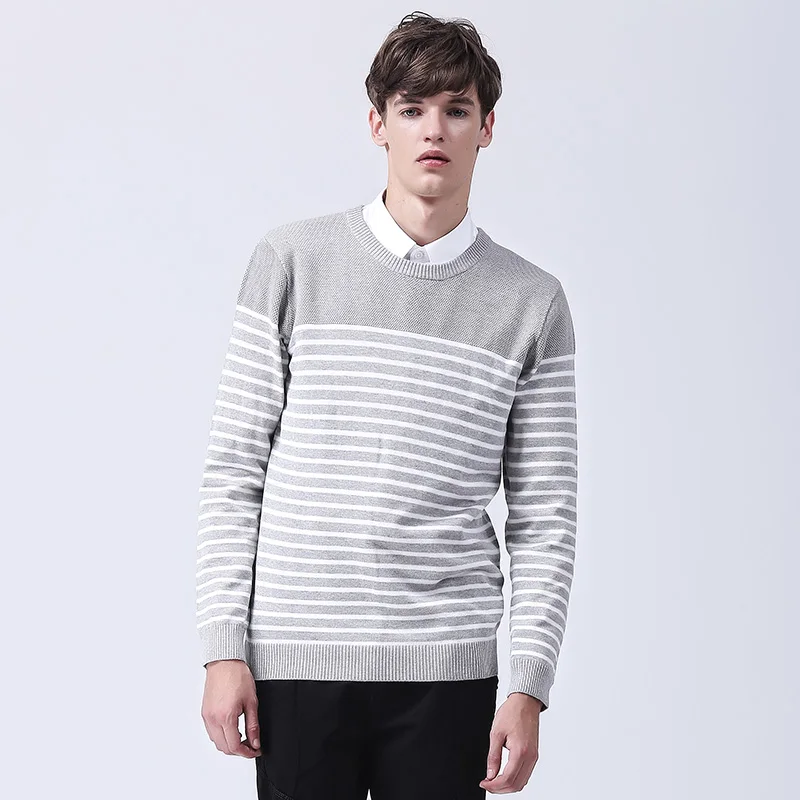 Осенью 2016 100% хлопок свитера печати пуловер человек O шеи кашемировый трикотаж