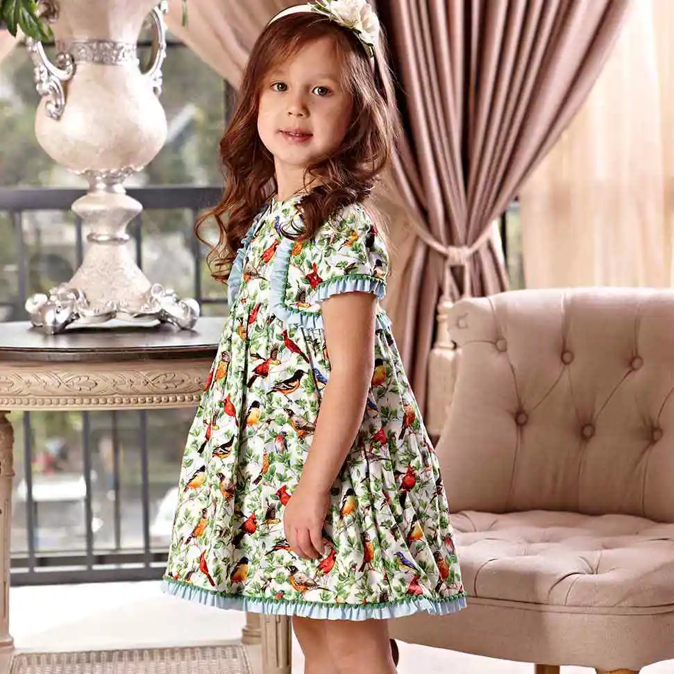 i-lollipop Luxury Flower Girl Dresses Children Clothes Kids Dress Spring Birdland Summer | Детская одежда и обувь
