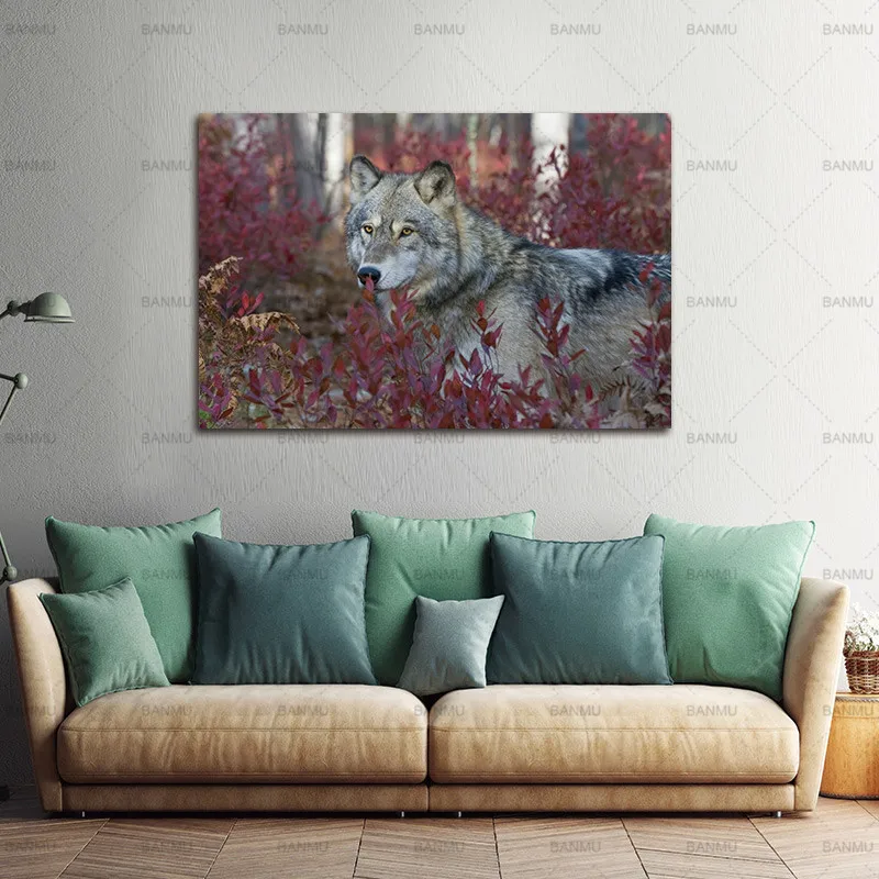 Картина на холсте современный принт картины Домашний декор искусство стену волк