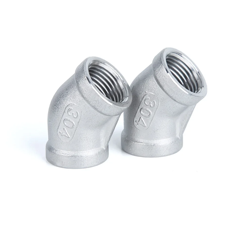 1/" 3/8" 1/" 3/4" " до 2" BSPT равный женский 45 градусов локоть 304 фитинги из нержавеющей стали вода газ масло