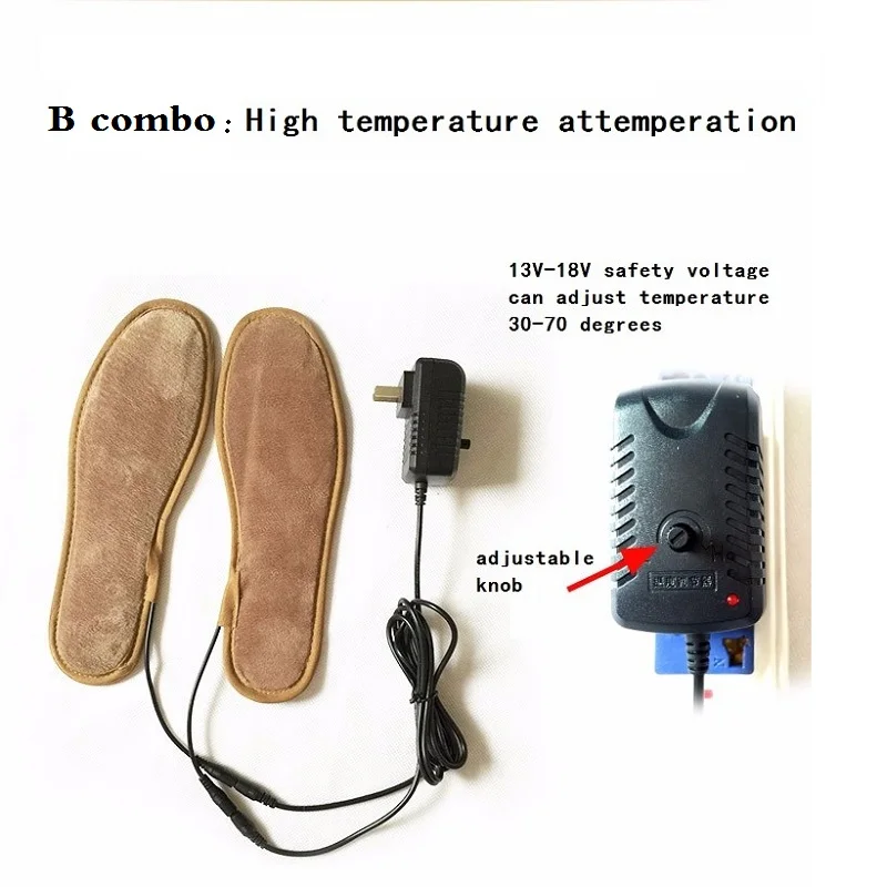 Зимние теплые стельки Covpee с электрическим подогревом питанием от USB|insole for men|heated