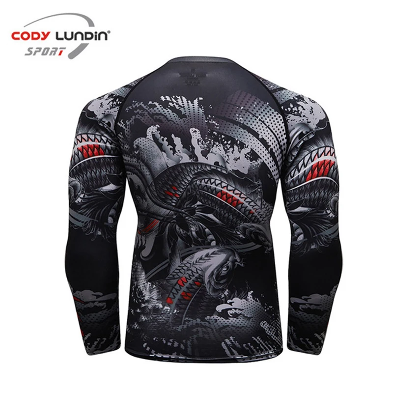 Высокоэластичный боксерский компрессионный трикотаж кикбоксинг MMA Rashguard