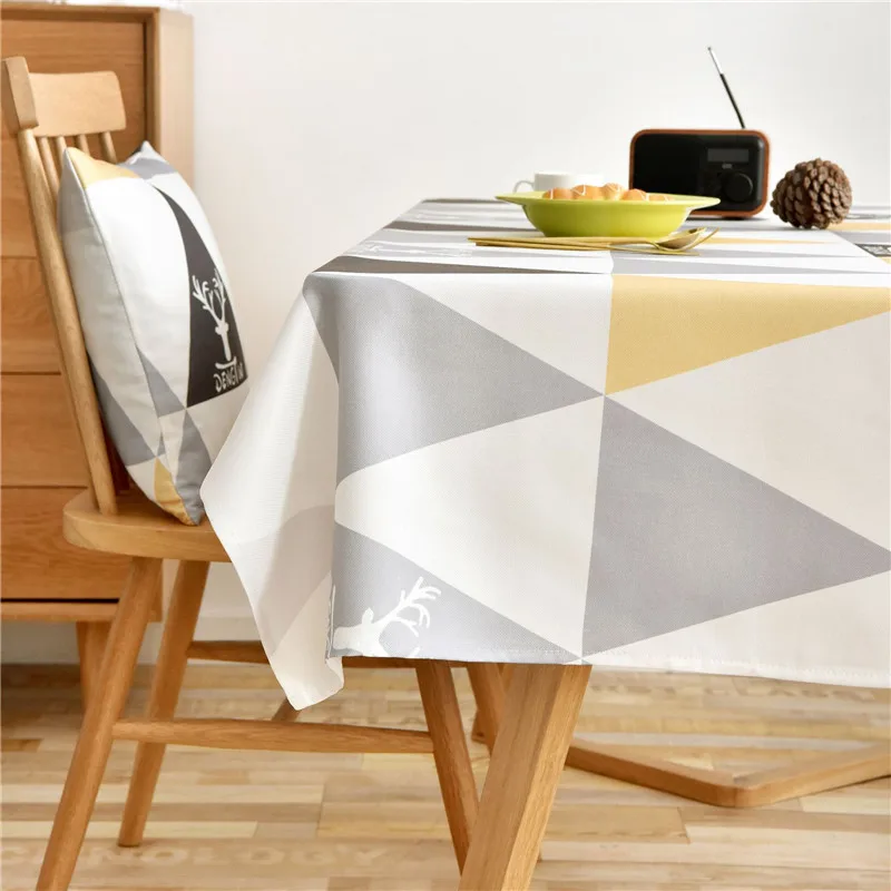 Nordic Waterpoof Geometric Table Cloth Dining Fresh Cotton Polyester Tablecloths Home Cover Dinning Decoration | Дом и сад