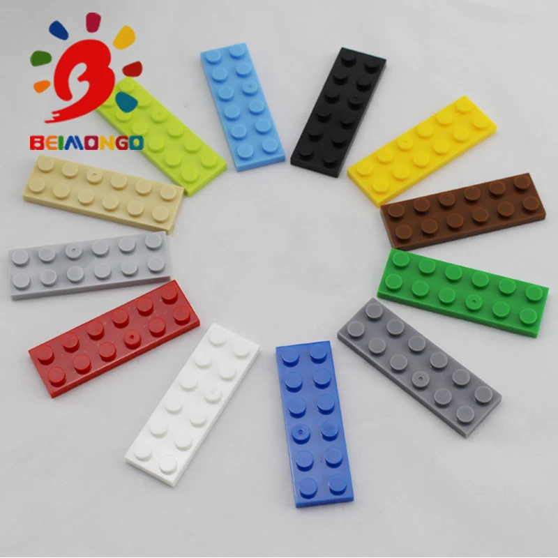 Бесплатная доставка! BEIMONGO блоки пластина 2x6 строительные 80 шт. обучающие и
