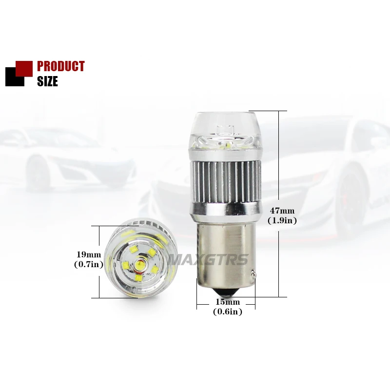 2x Высокая мощность S25 1156 CREE чип XBD P21W BA15S светодиодный фонарь автостоянка резервная Тормозная противотуманная фара лампы кристаллические линзы