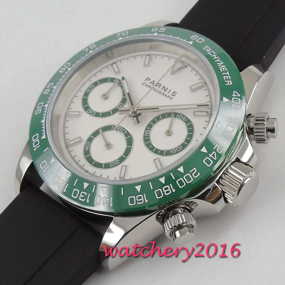 Parnis кварцевые часы с хронографом для мужчин Топ бренд класса люкс Пилот бизнес