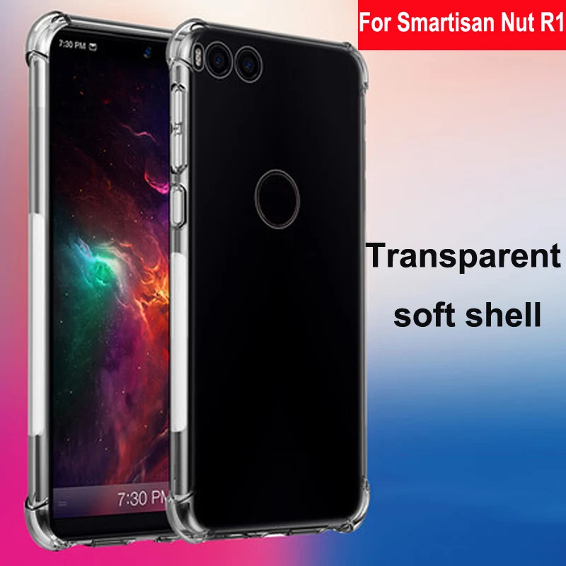 Чехол для Smartisan Nut R1 чехол мягкий прозрачный из ТПУ подушка безопасности телефона