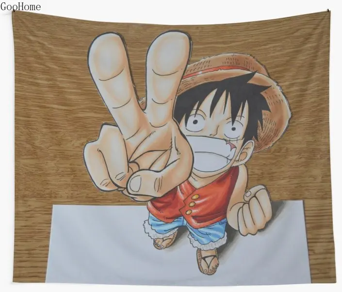 Эластичный человек Луффи один кусок стены гобелен крышка пляжное полотенце