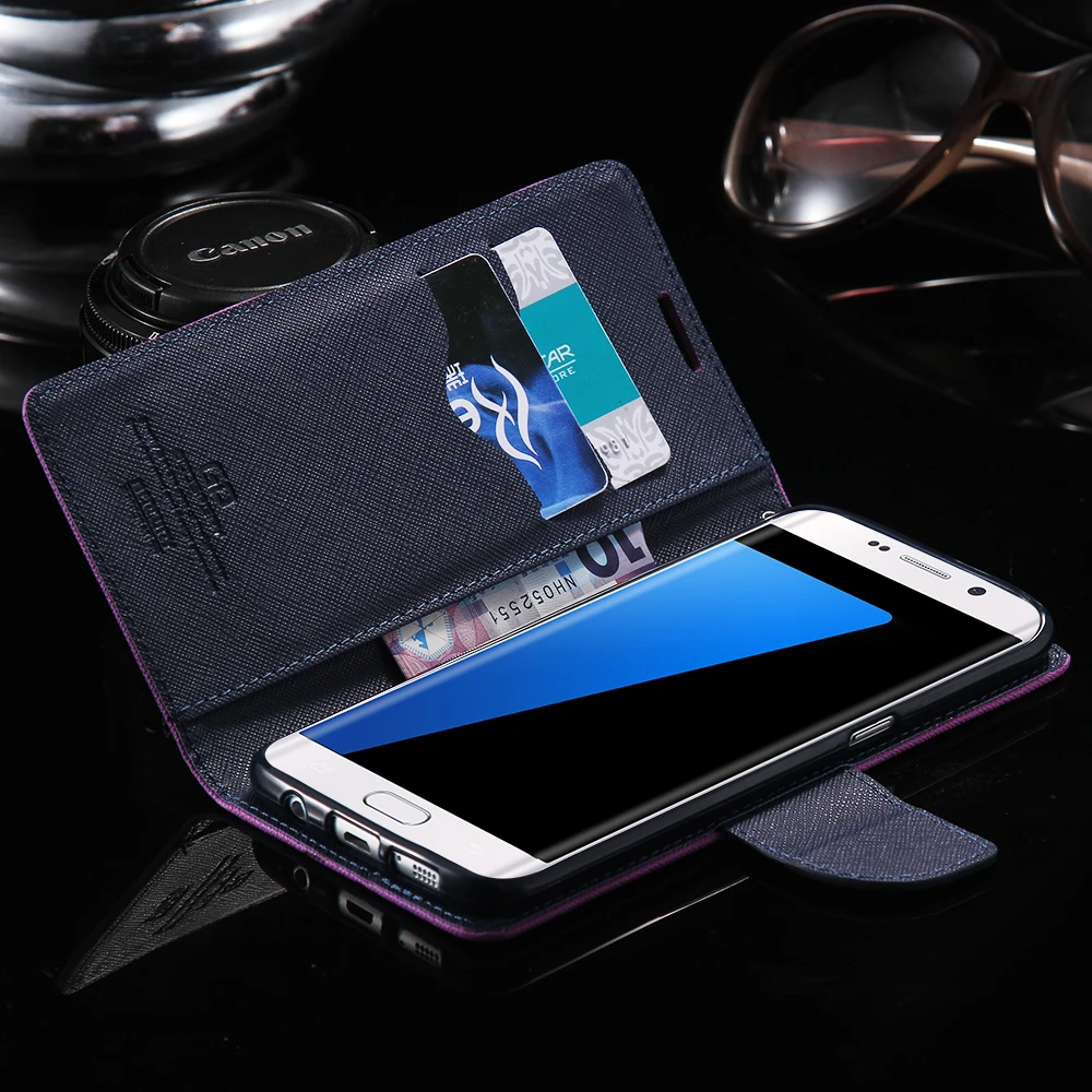 Чехол Кошелек KISSCASE для Samsung Galaxy S8 Plus S7 S6 Edge Note 8 S5 S4 с магнитной подставкой и