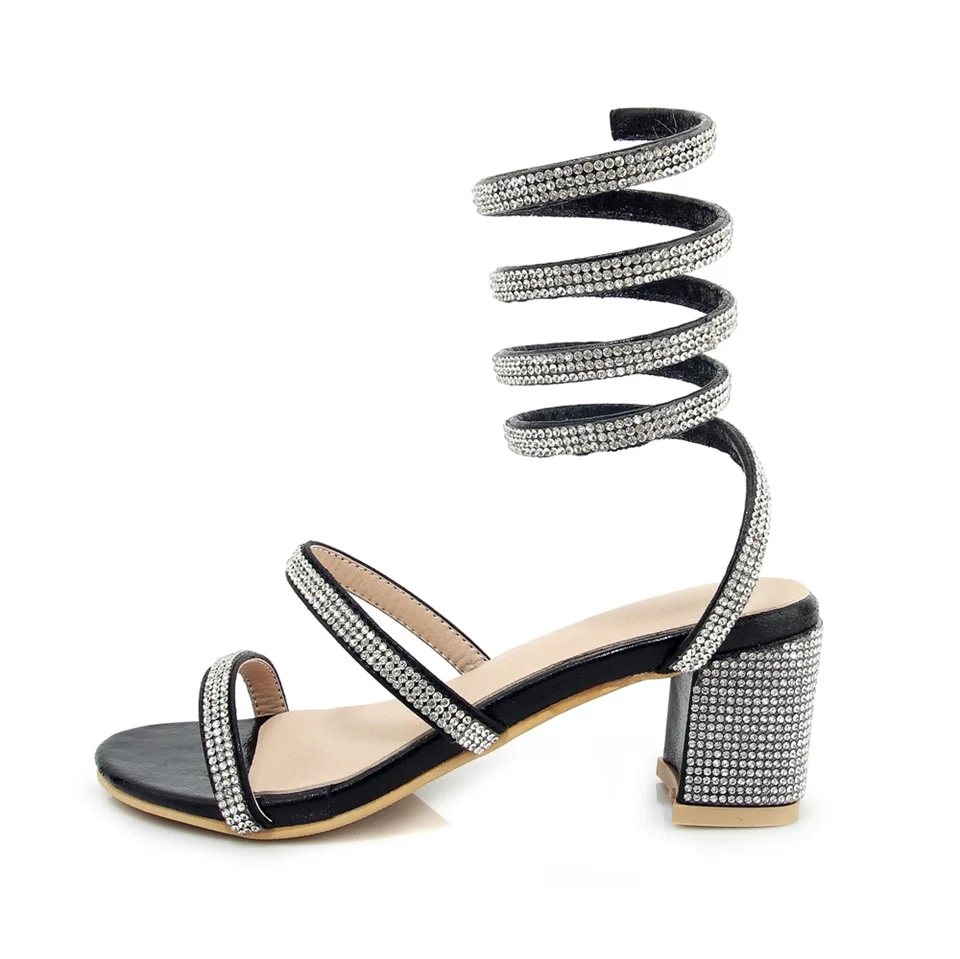 Женские босоножки с открытым носком модные дизайнерские блестящие на высоком