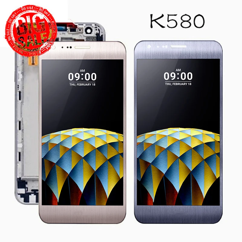 AAA QualityTested 5.2'' LCDS Parts For LG X Cam K580 LCD Display with Touch Screen Digitizer Assembly Replacement With Frame |